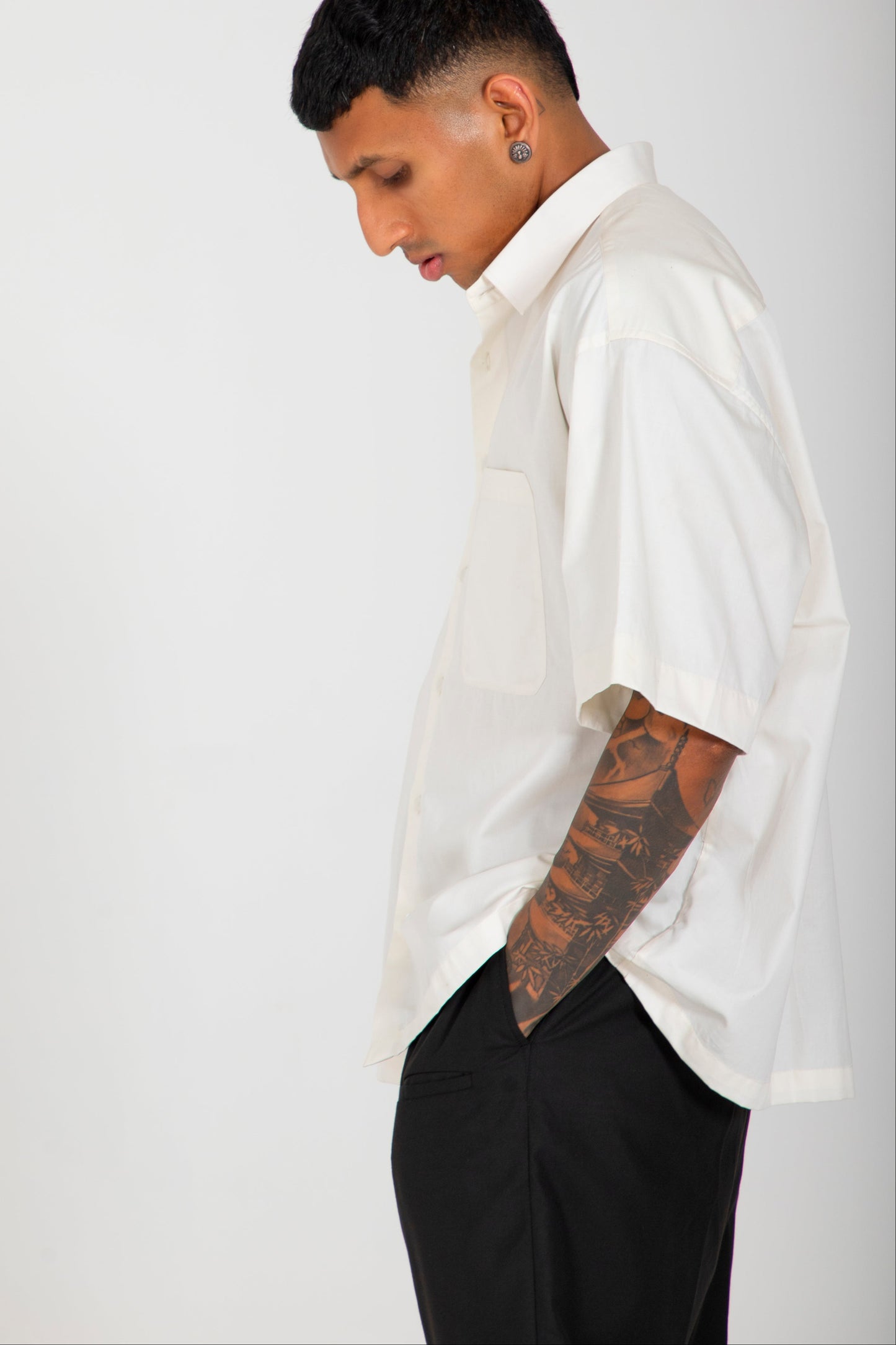 VARDI - HALF SHIRT - WHITE