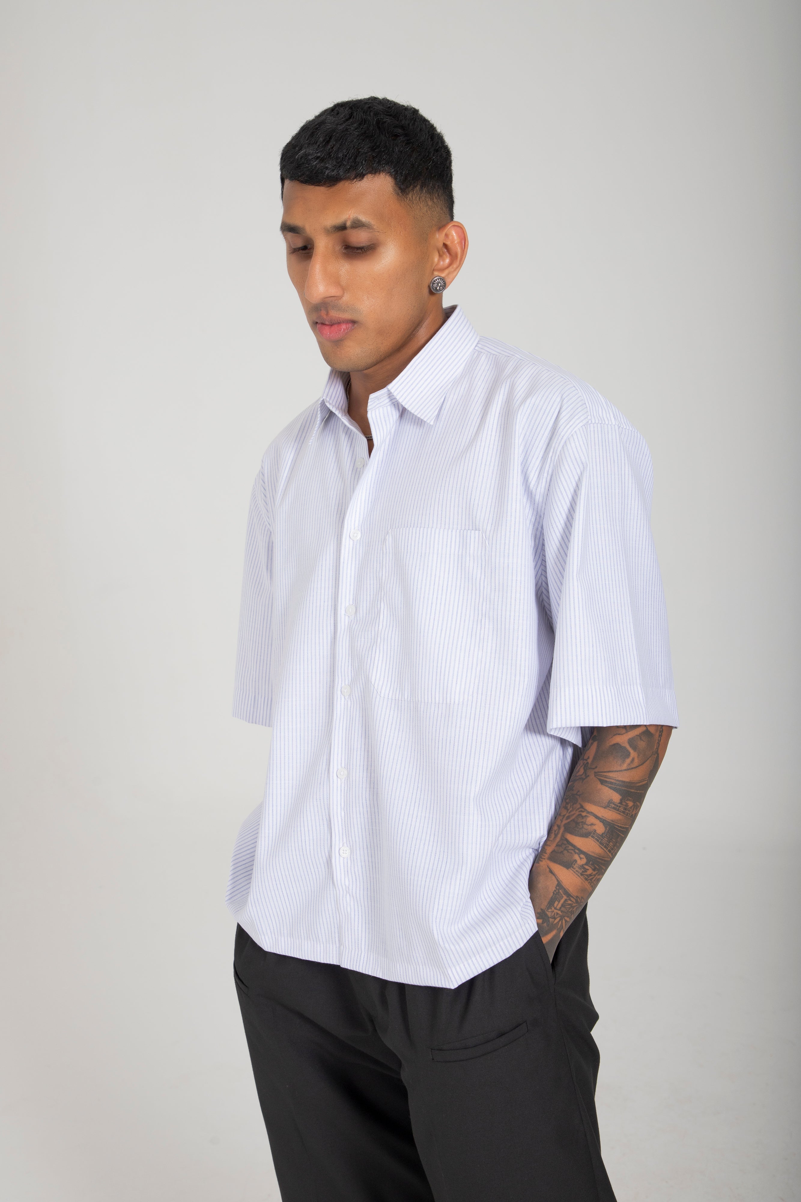 VARDI - HALF SHIRT - BLUE