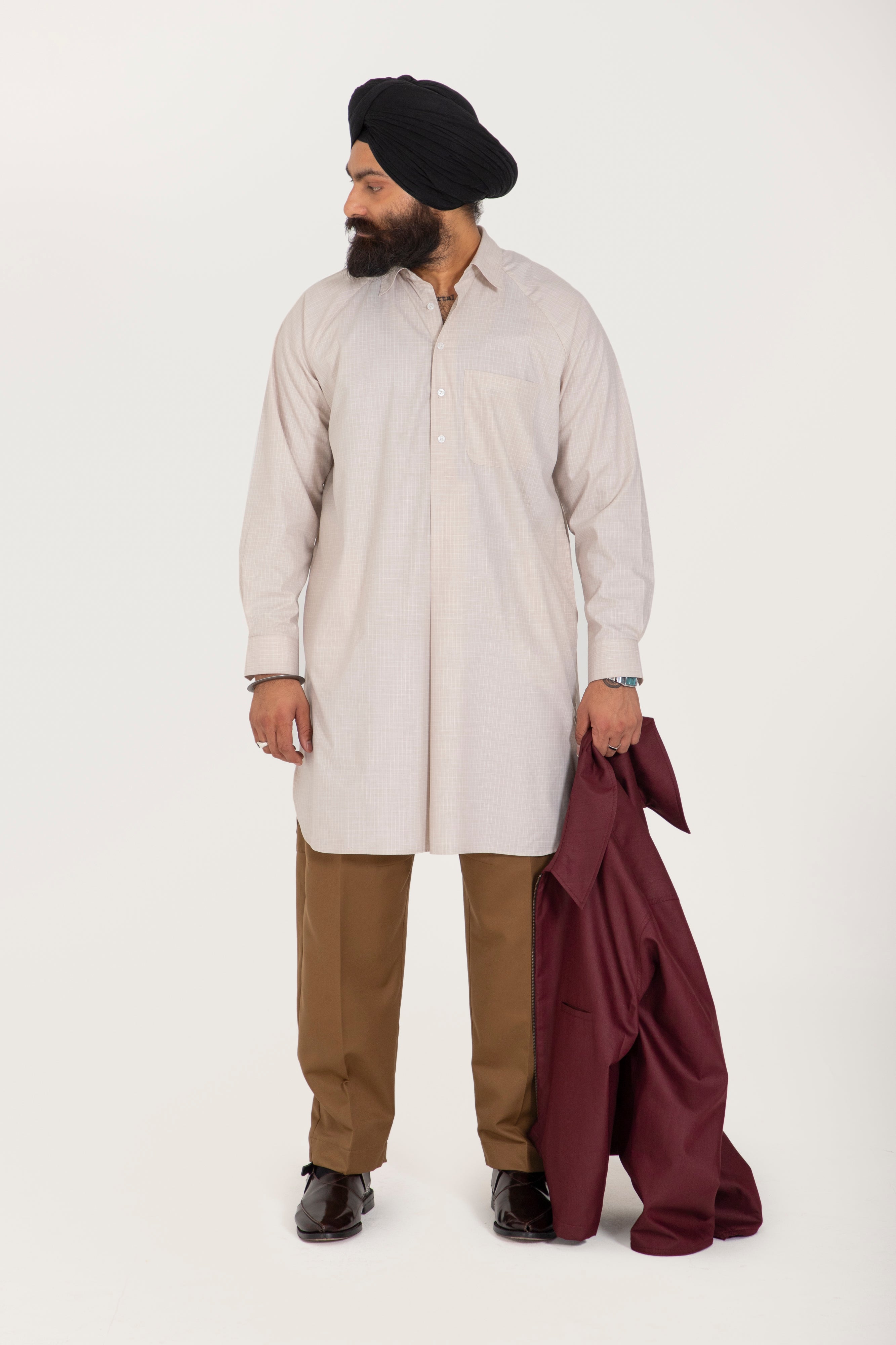 KAMEEZ - KURTA - BROWN LT