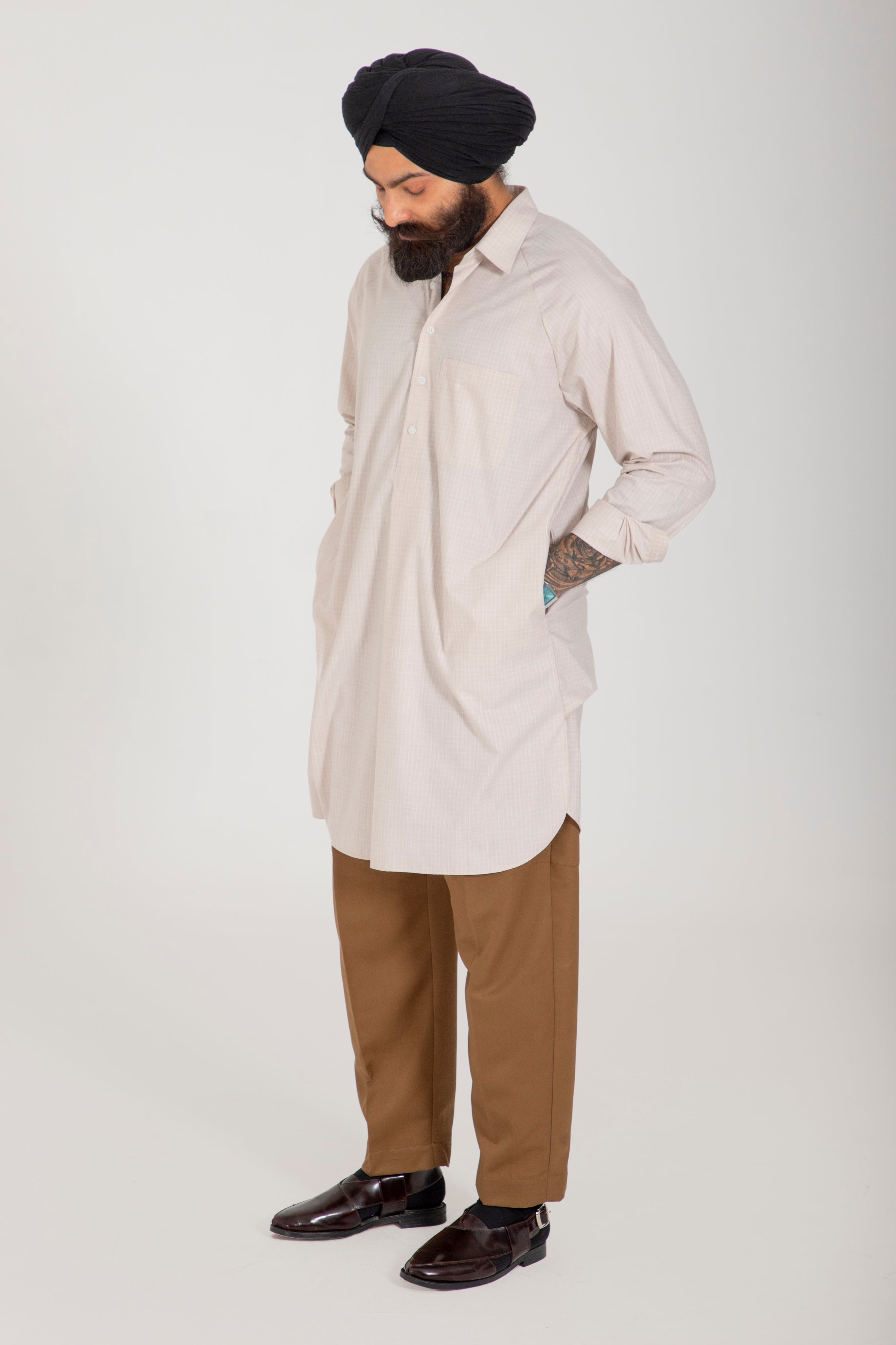 KAMEEZ - KURTA - BROWN LT