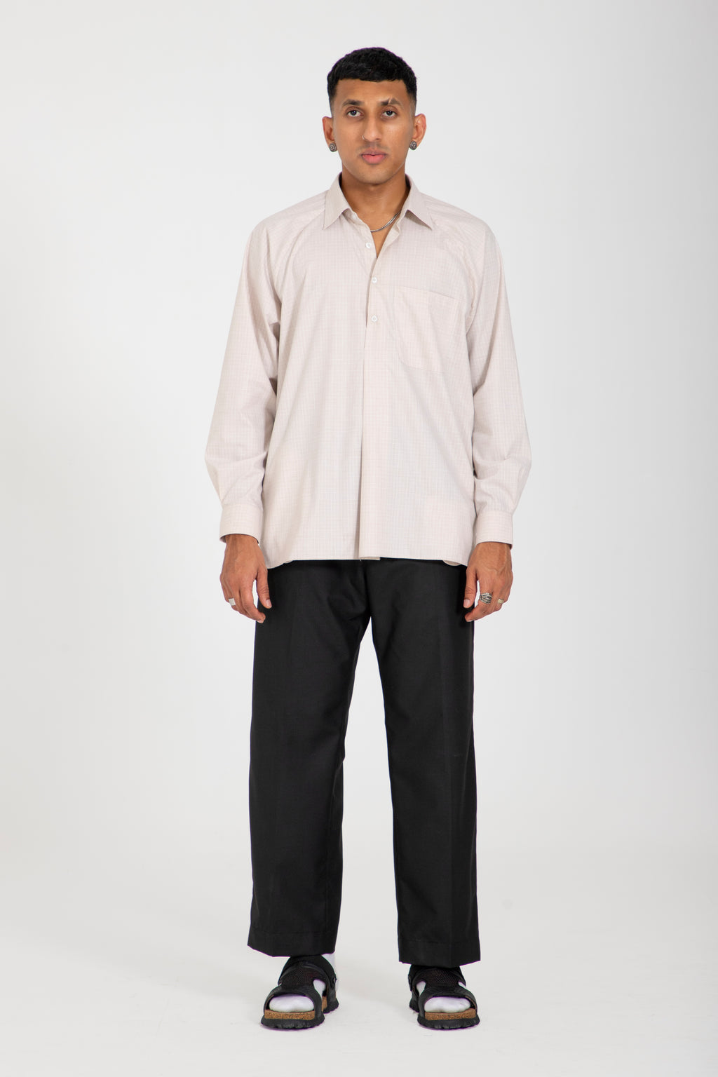 KAMEEZ SHIRT - BROWN LT