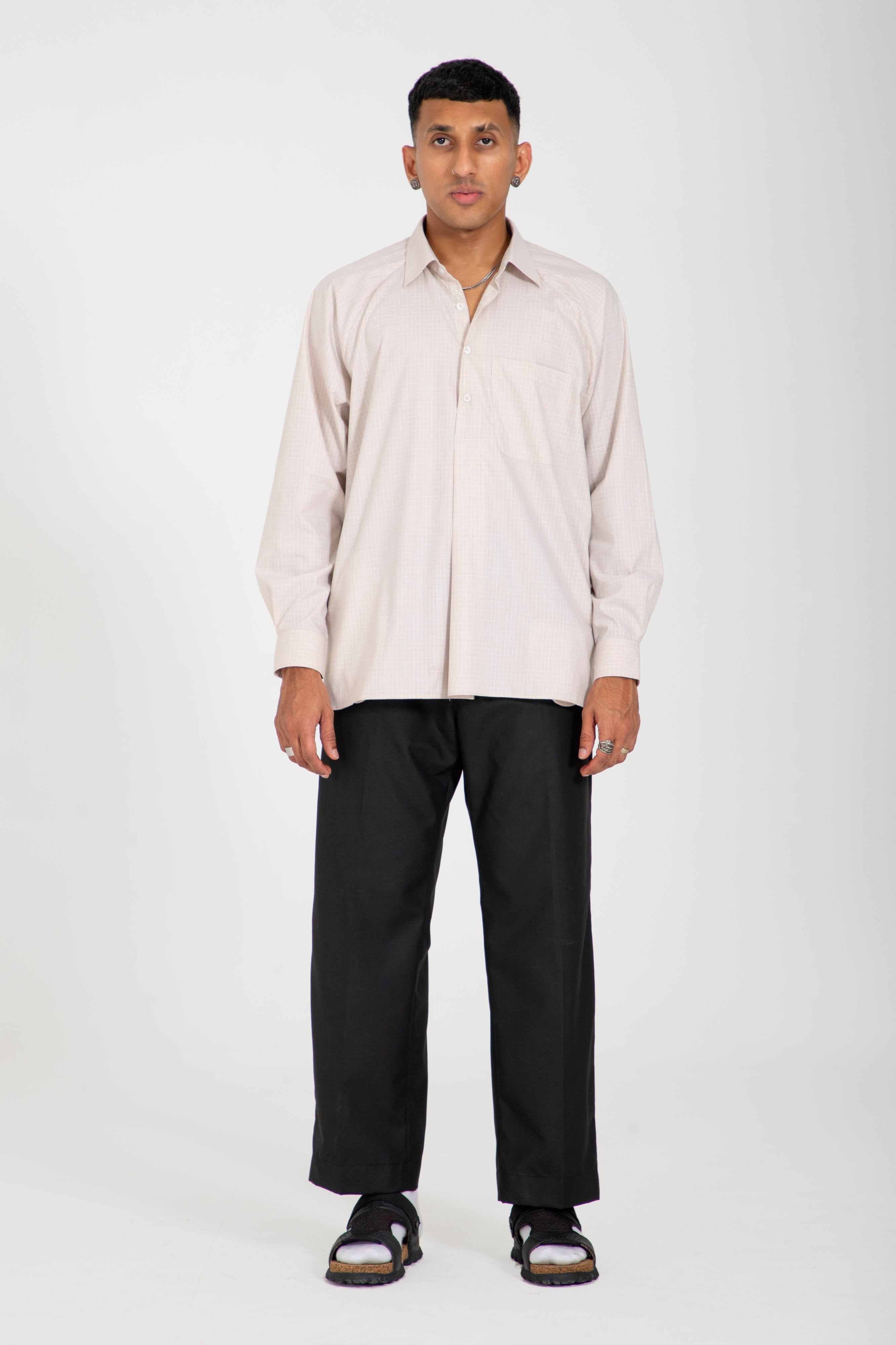 KAMEEZ SHIRT - BROWN LT