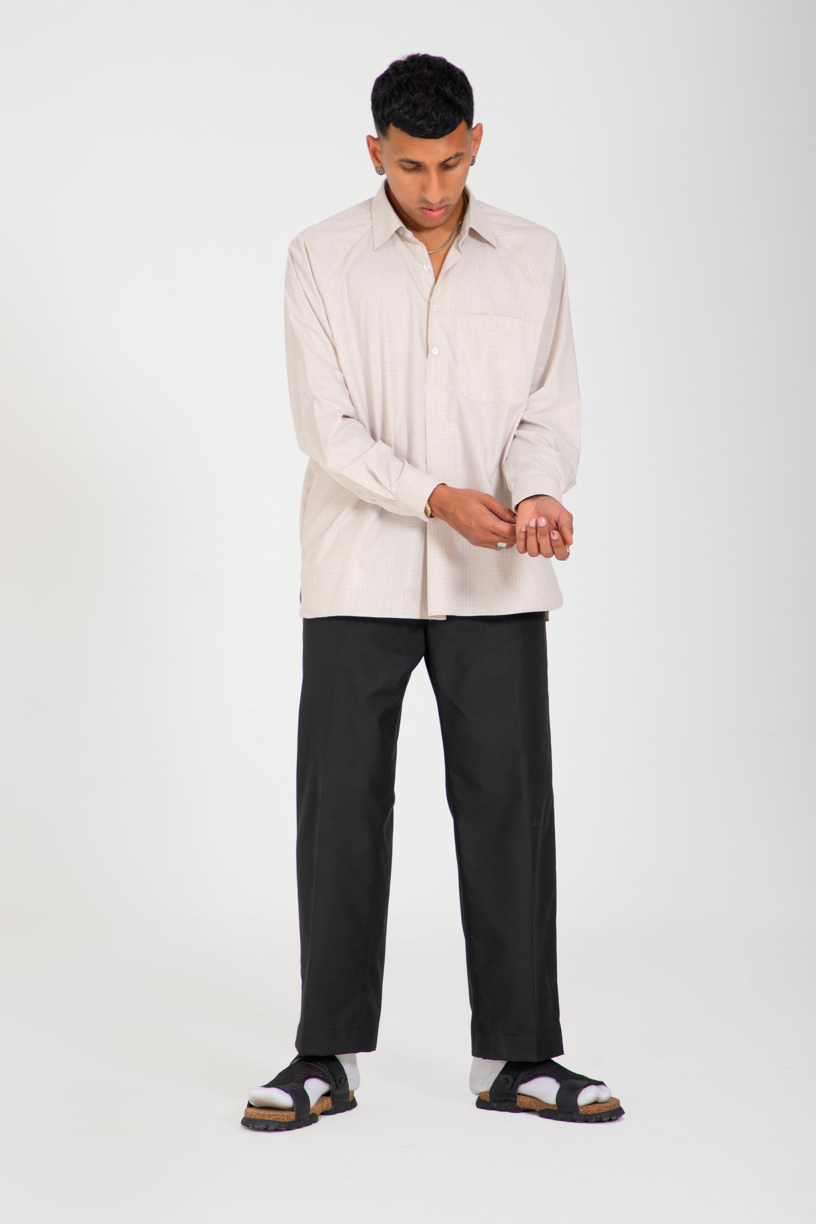 KAMEEZ SHIRT - BROWN LT